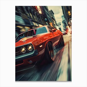 Speeding Car Canvas Print