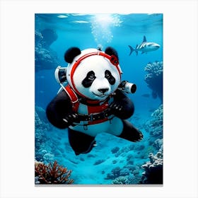 Explorer Panda Do Freediving Canvas Print