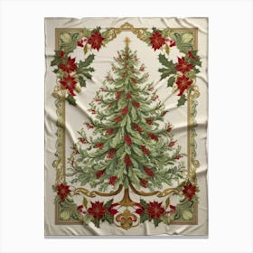 Christmas Tree Scarf Canvas Print