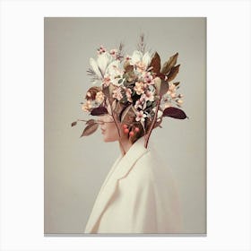 Flowers In The Head Canvas Print