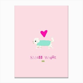 Small white dog Canvas Print