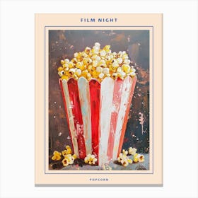 Kitsch Popcorn Brushstrokes 3 Poster Canvas Print