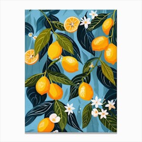 Lemons On A Branch 3 Canvas Print