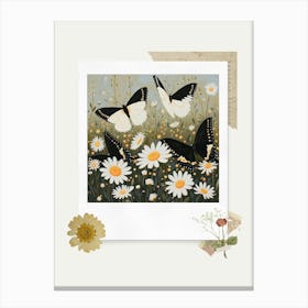 Scrapbook Butterflies Fairycore Painting 4 Canvas Print