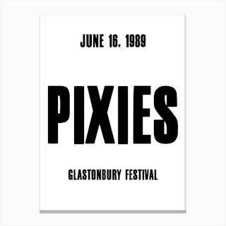 Pixies 1989 Concert Poster Canvas Print