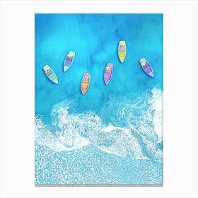 Boats on the sea Canvas Print