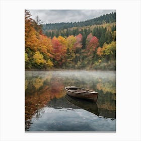 Boat On A Lake 1 Canvas Print