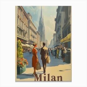 Aihrgdesign A Mid Century Modern Travel Poster For Milan Show Cf9c030c 2e23 45f4 Afe5 4de7fdaf2669 1 Canvas Print