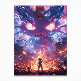 Meowth Pokemon Canvas Print