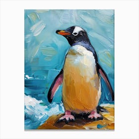 Adlie Penguin Paradise Harbor Oil Painting 1 Canvas Print