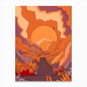 Desert Mountain Road Canvas Print