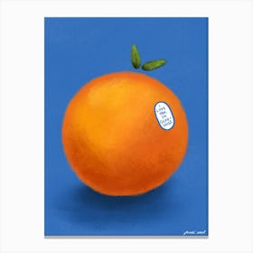 The Orange Wendy Cope Poem Canvas Print
