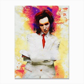 Smudge Of Portrait Marilyn Manson Canvas Print