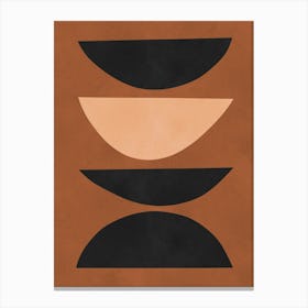 Brown geometric art 14 Canvas Print