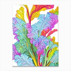 Kale Marker vegetable Canvas Print