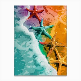 Starfishes On The Beach Canvas Print