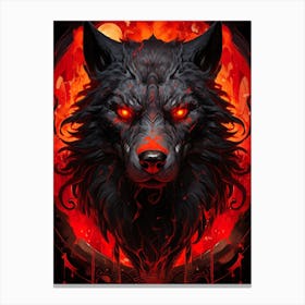 Wolf Inferno Canvas Print