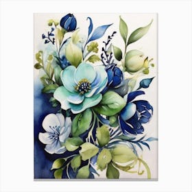 Blue Flowers 5 Canvas Print