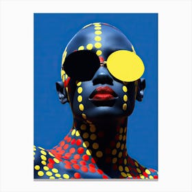 Orion's Runway: Futuristic Afro American Elegance Canvas Print