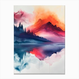 Abstraction Watercolor Dreamscape Canvas Print