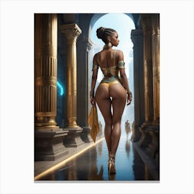 Beautiful And Sexy African American Princess 12 Copy Canvas Print