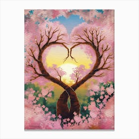 Heart Shaped Trees Canvas Print