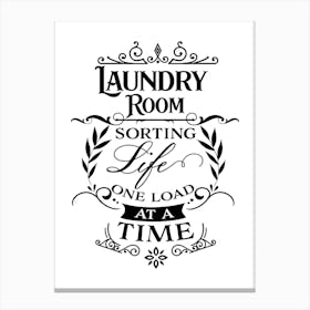 Laundry Room Sorting Life Canvas Print