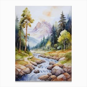 mountain forest landscape.uk Canvas Print