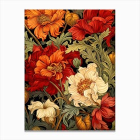 Rococo Floral Pattern 1 Canvas Print