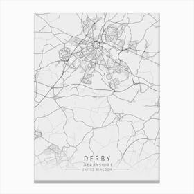 Derby City Map Canvas Print