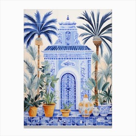 Blue And White Tile Canvas Print