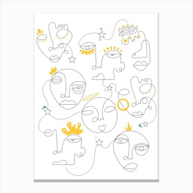 Kingdom Canvas Line Art Print