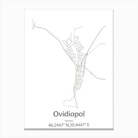 Ovidiopol,Ukraine Minimalist Map Canvas Print