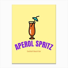 Aperol Spritz Orange & Purple - Aperol, Spritz, Aperol spritz, Cocktail, Orange, Drink Canvas Print