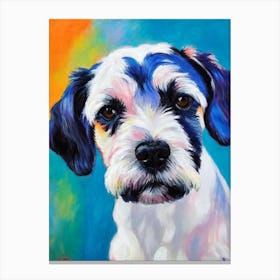 Cesky Terrier Fauvist Style dog Canvas Print