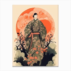 Female Samurai Onna Musha Illustration 10 Canvas Print
