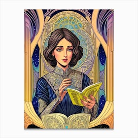 A diligent reader Canvas Print