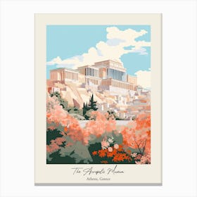 The Acropolis Museum   Athens, Greece   Cute Botanical Illustration Travel 0 Poster Canvas Print