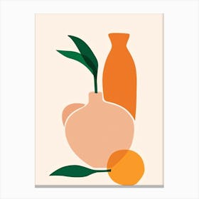 Oranges And Vases Canvas Print