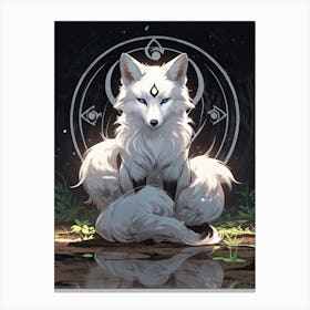 White Fox 1 Canvas Print