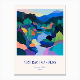 Colourful Gardens Kenrokuen Gardens Japan 3 Blue Poster Canvas Print