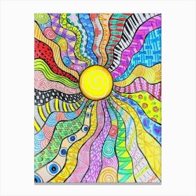 Psychedelic Sun Canvas Print