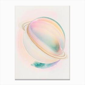 Saturn Gouache Space Canvas Print