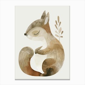 Charming Nursery Kids Animals Squirrel 1 Canvas Print