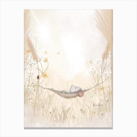 Summer Mouse On Meadow Canvas Print