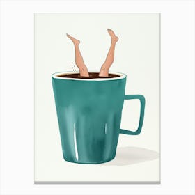 Coffee Cup With Legs 1 Canvas Print