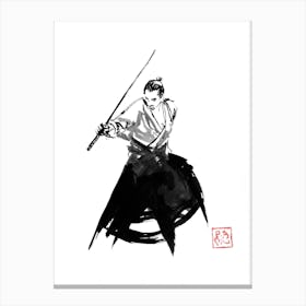 Samurai Finishing Fight Canvas Print