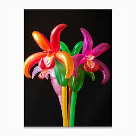 Bright Inflatable Flowers Monkey Orchid 3 Canvas Print