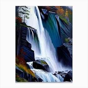 Hogum Falls, Norway Nat Viga Style Canvas Print