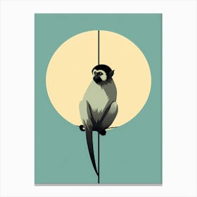 Monkey minimal art Canvas Print